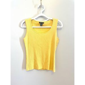 Yellow Pleated Sweater Top